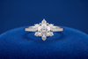 Floral Halo Sterling Silver Ring