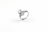 Elegant Split Shank Halo Diamond Ring