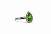 Pear-Cut Gemstone Halo Ring