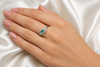 Emerald Whisper Halo Ring