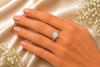 Floral Halo Sterling Silver Ring