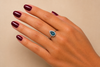 Pear-Cut Gemstone Halo Ring