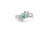 Emerald Whisper Halo Ring
