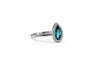 Pear-Cut Gemstone Halo Ring